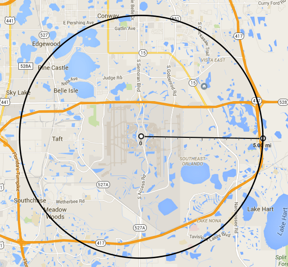 distance from new jersey to orlando florida