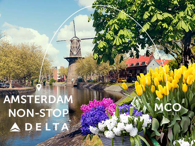 Fly Delta non-stop to Amsterdam, Netherlands