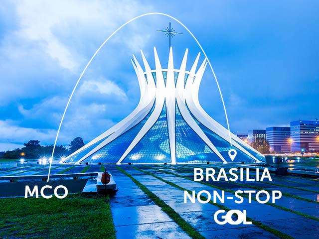 Fly GOL non-stop to Brasilia, Brazil