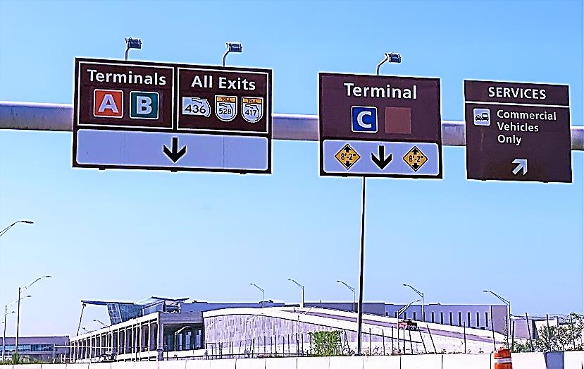 Roadway Signage for Terminal C